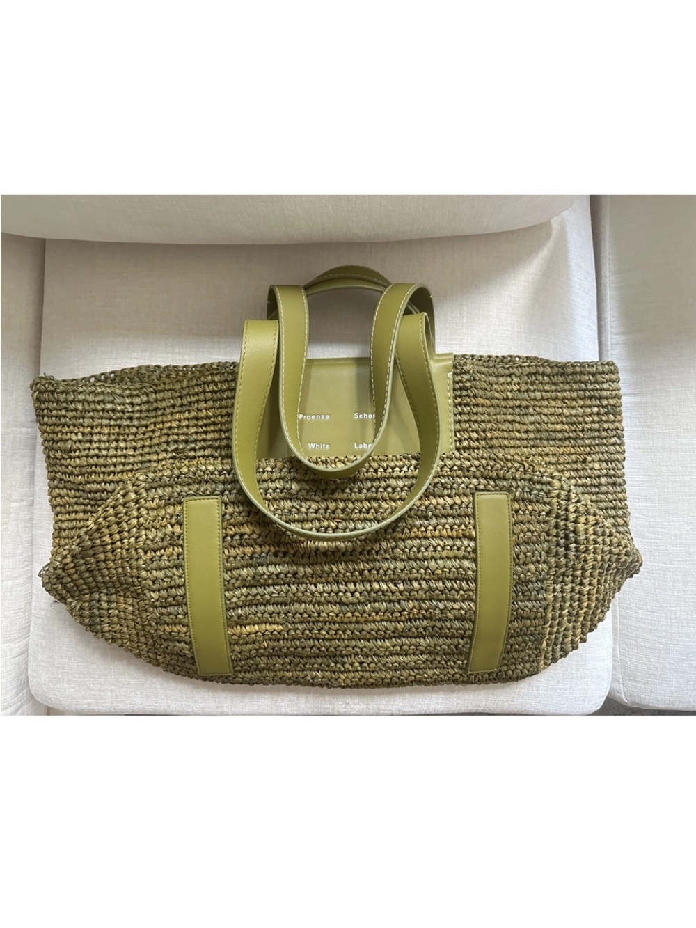 Proenza Schouler: The XL Morris Raffia Tote in Olive